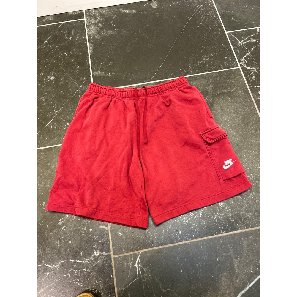 Nike Mens Sportswear Club Fleece Cargo Shorts Red Large Futura Logo DX0507-657